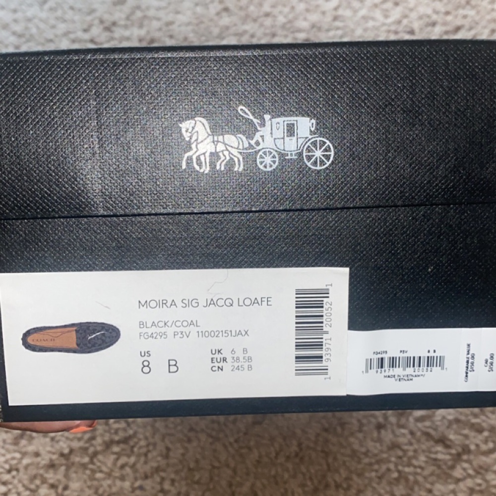 Brand New Coach Loafers!!! Perfect for work. Black and Grey. Size 8 📌📌📌